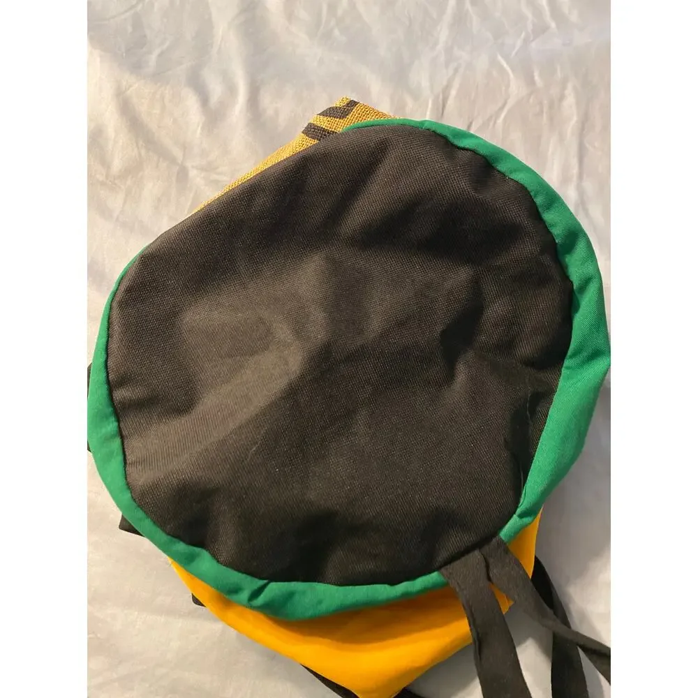 Negril Jamaica Souvenir Drawstring Backpack Bag Rasta Colors Canvas Travel Sack